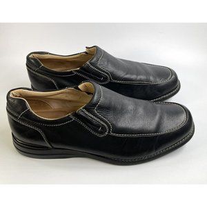 Johnston & Murphy Men Black Leather Dress Shoes Slip On Loafer Size US 12 M